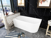 Bath 19 Left Hand Corner Back to Wall Freestanding Bath 1400mm - Gloss White